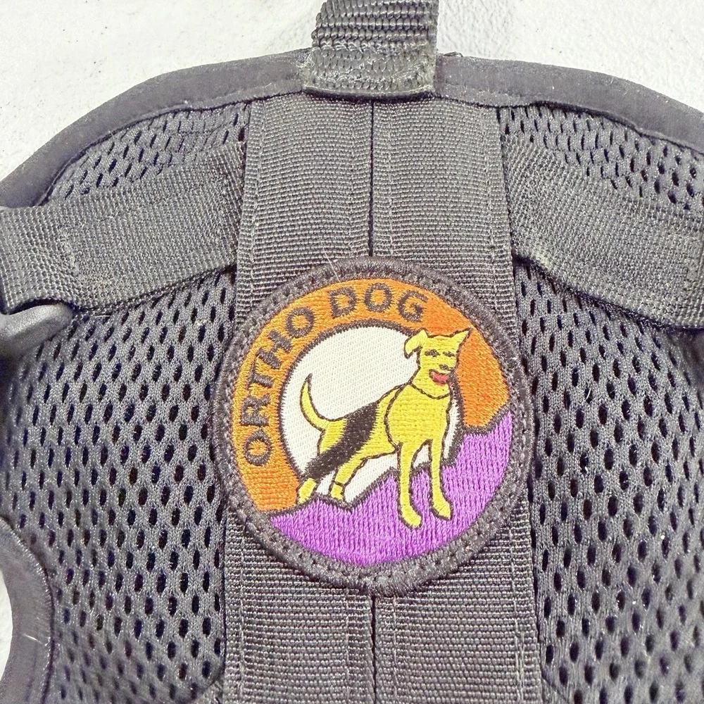 Ortho Dog Right‎ Knee Brace Black Measurements Pictured